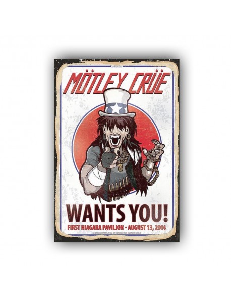 MÖTLEY CRUE  WANTS YOU AHŞAP POSTER 20x30cm  - 44