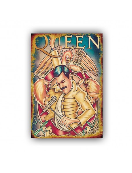 QUEEN 6 AHŞAP POSTER 20x30cm  - 86