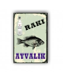 AYVALIK RAKISI AHŞAP POSTER 20x30cm  - 51