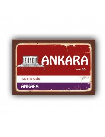 ANKARA 2 AHŞAP POSTER 20x30cm  - 17