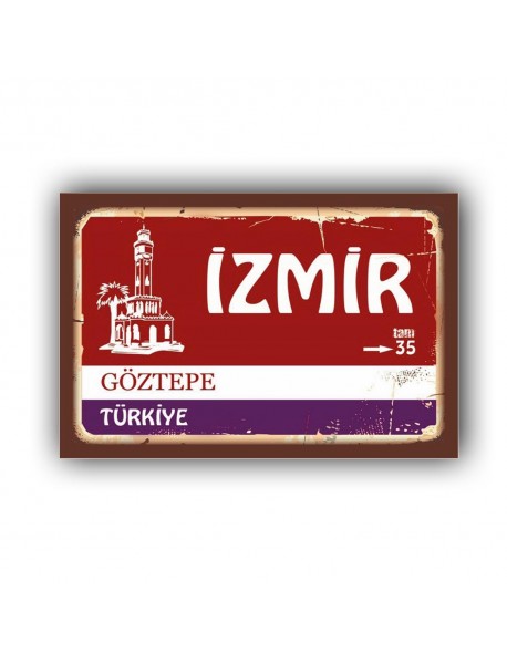 İZMİR 3 AHŞAP POSTER 20x30cm  - 53