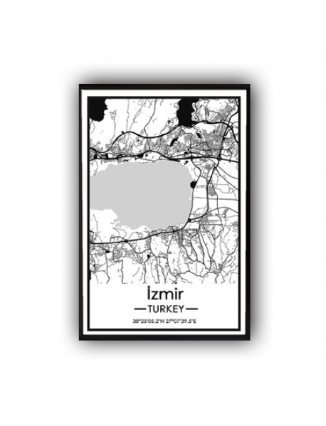 İZMİR TURKEY AHŞAP POSTER 20x30cm  - 03