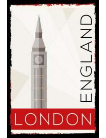 LONDON AHŞAP POSTER 20x30cm  - 01