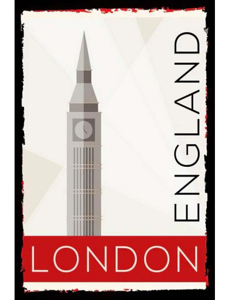 LONDON AHŞAP POSTER 20x30cm  - 01