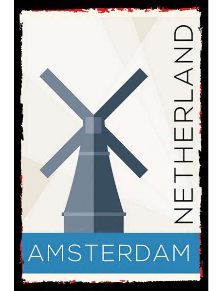 NETHERLAND AHŞAP POSTER 20x30cm  - 21