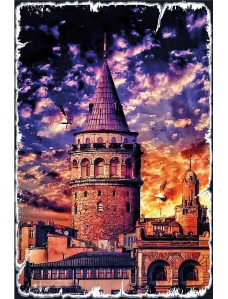 GALATA TOWER AHŞAP POSTER 20x30cm  - 62