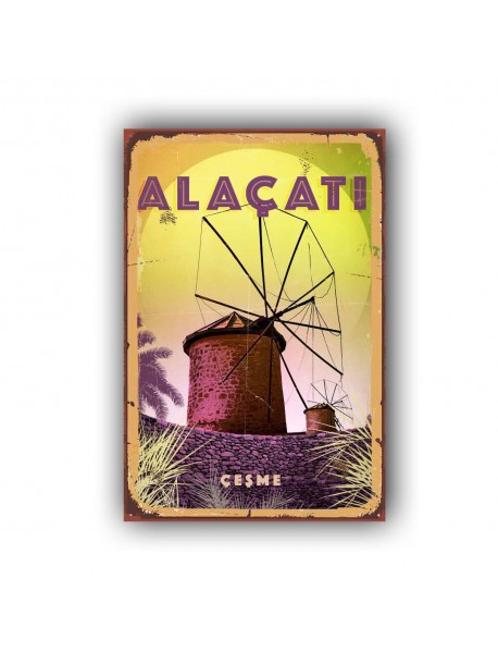 ALAÇATI AHŞAP POSTER 20x30cm  - 18