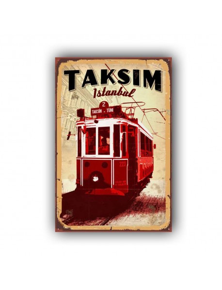 TAKSIM 2 AHŞAP POSTER 20x30cm  - 30