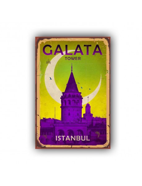 GALATA TOWER AHŞAP POSTER 20x30cm  - 52