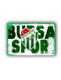 BURSASPOR AHŞAP POSTER 20x30cm  - 30