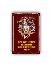 GALATASARAY 7 AHŞAP POSTER 20x30cm  - 05