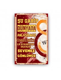 ŞU GARİP DÜNYADA AHŞAP POSTER 20x30cm  - 51