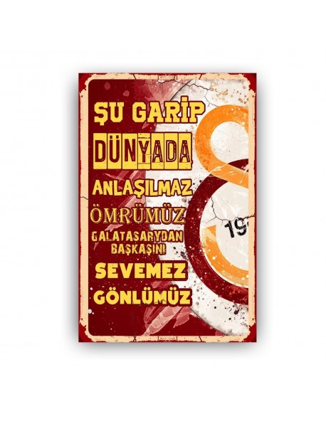 ŞU GARİP DÜNYADA AHŞAP POSTER 20x30cm  - 51