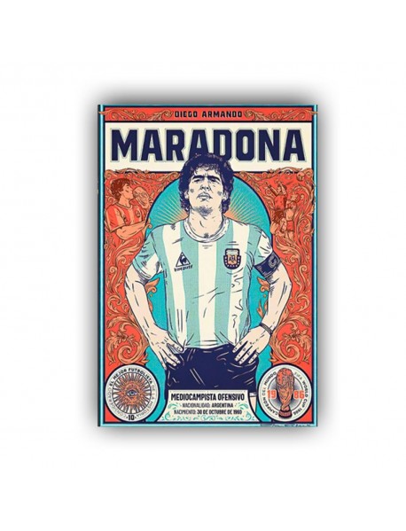 MARADONA 2 AHŞAP POSTER 20x30cm  - 38