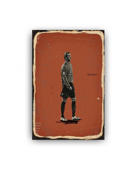 BECKHAM AHŞAP POSTER 20x30cm  - 45