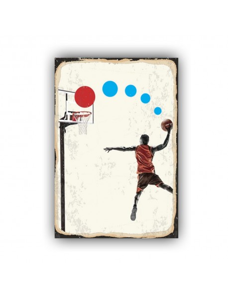 BASKETBALL AHŞAP POSTER 20x30cm  - 99