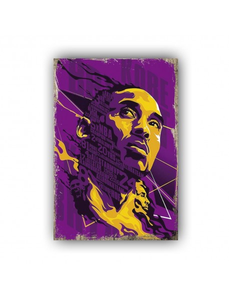 KOBE BRYANT 12 AHŞAP POSTER 20x30cm  - 59