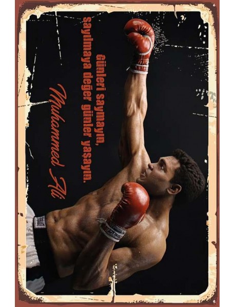 MUHAMMED ALİ AHŞAP POSTER 20x30cm  - 33