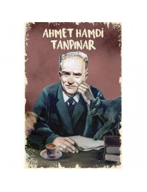 AHMET HAMDİ TANPINAR AHŞAP POSTER 20x30cm  - 51