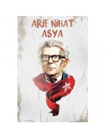 ARİF NİHAT ASYA AHŞAP POSTER 20x30cm  - 52