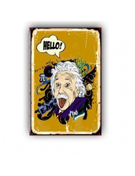 EINSTEIN AHŞAP POSTER 20x30cm  - 43