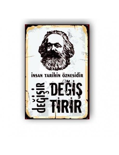 DEĞİŞİR DEĞİŞTİRİR AHŞAP POSTER 20x30cm  - 63