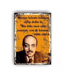 CEMAL SÜREYYA AHŞAP POSTER 20x30cm  - 03