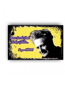  NAZIM HİKMET AHŞAP POSTER 20x30cm  - 06