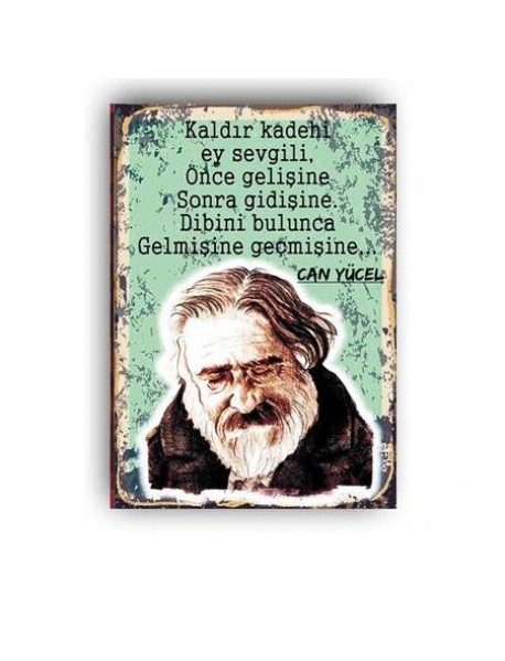 CAN YÜCEL AHŞAP POSTER 20x30cm  - 11