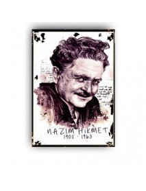 NAZIM HİKMET AHŞAP POSTER 20x30cm  - 17