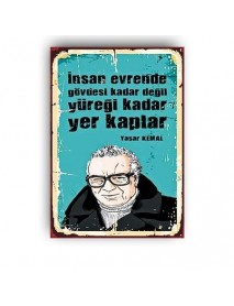 YAŞAR KEMAL AHŞAP POSTER 20x30cm  - 20