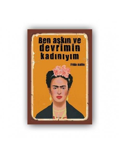 AŞKIN VE DEVRİMİN KADINI AHŞAP POSTER 20x30cm  - 12