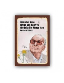 ACELE ETMELİ MİYİZ? AHŞAP POSTER 20x30cm  - 15