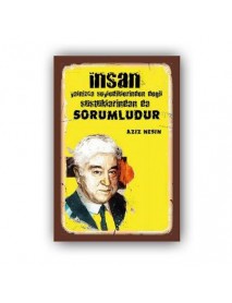 SORUMLUYUZ AHŞAP POSTER 20x30cm  - 23