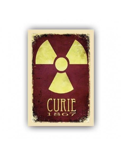 CURIE 1867 AHŞAP POSTER 20x30cm  - 45