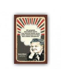 NAZIM HİKMET AHŞAP POSTER 20x30cm  - 37