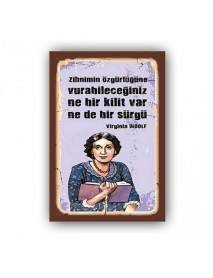 VIRGINIA WOOLF AHŞAP POSTER 20x30cm  - 60