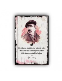 MUTLULUĞUN GÖZÜ KÖR AHŞAP POSTER 20x30cm  - 53