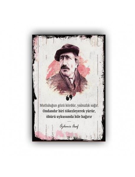 MUTLULUĞUN GÖZÜ KÖR AHŞAP POSTER 20x30cm  - 53