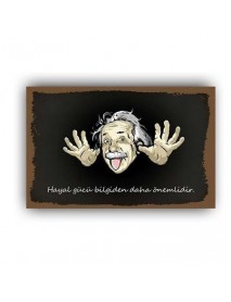  EINSTEIN AHŞAP POSTER 20x30cm  - 85