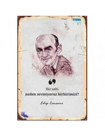 EDİP CANSEVER AHŞAP POSTER 20x30cm  - 47