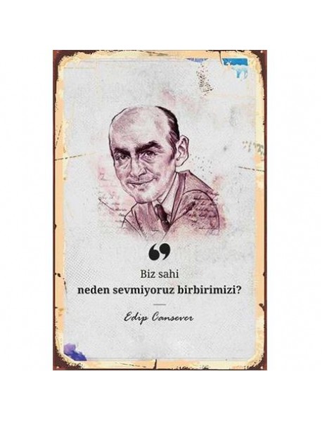 EDİP CANSEVER AHŞAP POSTER 20x30cm  - 47