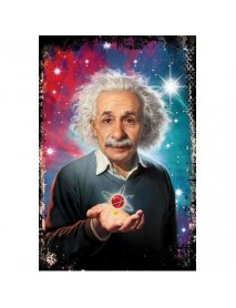 ALBERT EINSTEIN AHŞAP POSTER 20x30cm  - 21