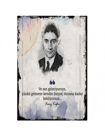 FRANZ KAFKA AHŞAP POSTER 20x30cm  - 15