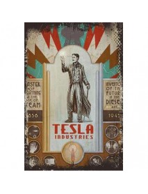 TESLA AHŞAP POSTER 20x30cm  - 20