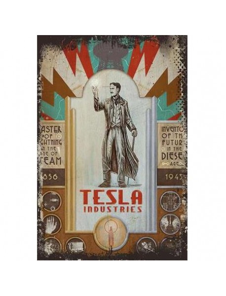 TESLA AHŞAP POSTER 20x30cm  - 20