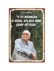 YAŞAR KEMAL AHŞAP POSTER 20x30cm  - 84