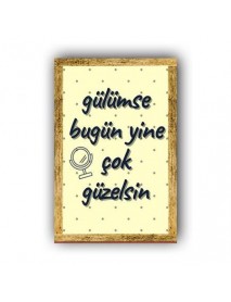 ÇOK GÜZELSİN AHŞAP POSTER 20x30cm  - 06