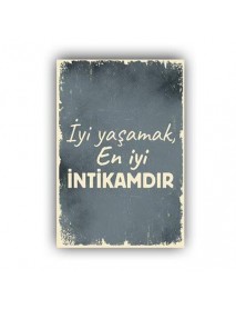 EN İYİ İNTİKAM AHŞAP POSTER 20x30cm  - 44