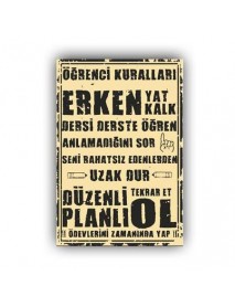 ERKEN YAT ERKEN KALK AHŞAP POSTER 20x30cm  - 49